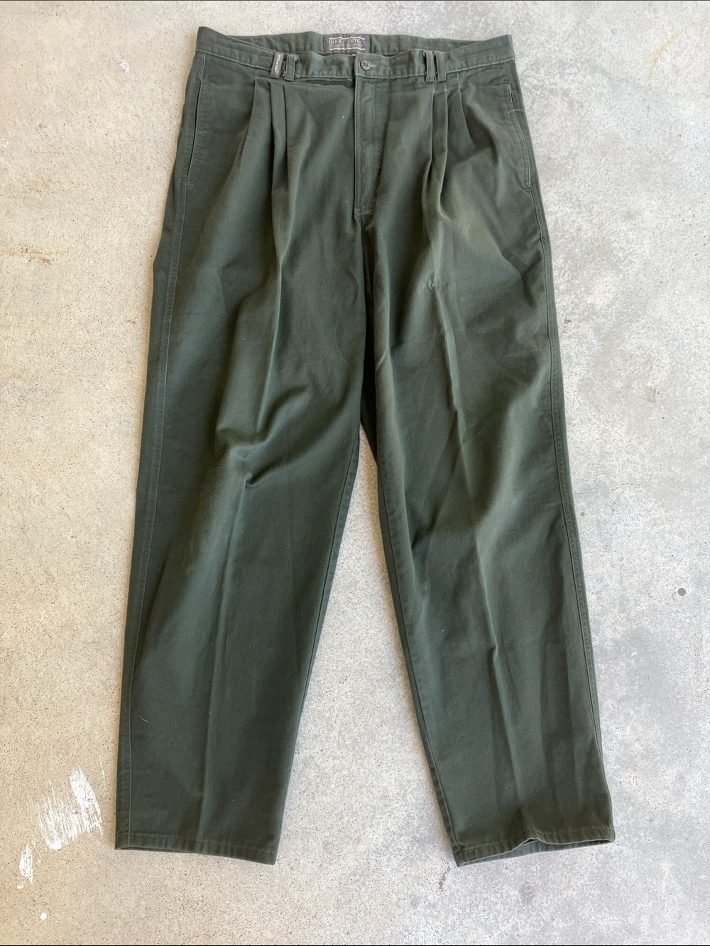VTG 90s Bugle Boy Army Green Pants, 36
